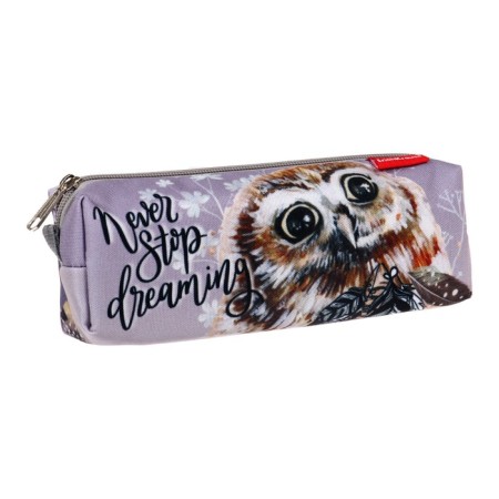 Penal soft, 1 compartment, quadro, 70 x 210 mm, Erich Krause, "Dreamy Owl", 52252