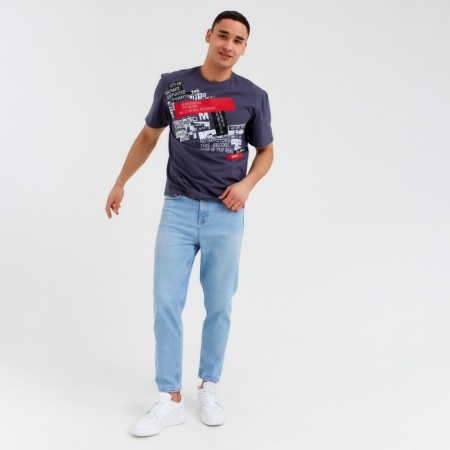 T-shirt male minku dark gray color, rr 52-1