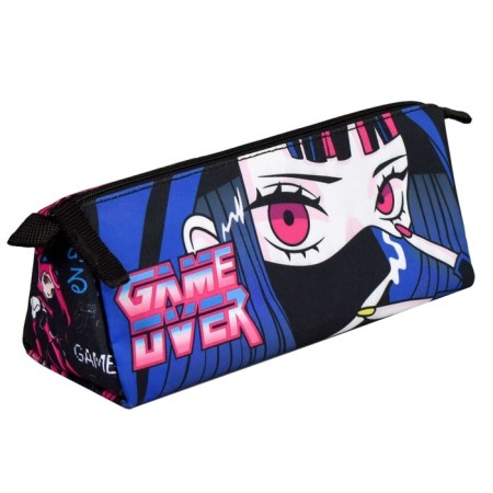 Penal soft, 1 department, 85 x 200 x 65 mm, voluminous, Phoenix "cyber-anime" blue 65243