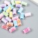 Beads for creativity plastic "Cylinders with the Sun" Color set 25 grams 1.7x1x1 cm