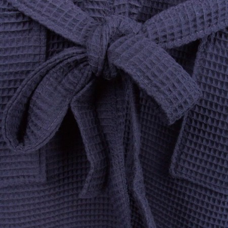 Wafel unisex bathrobe, size XL, blue color-4
