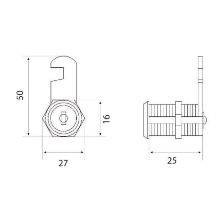 Mail castle Marlok 25mm, metal key-1