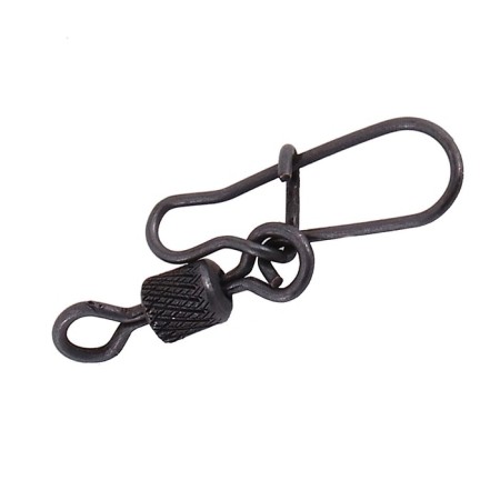 Twal with a fastener Namazu Pro Rolling Ribbed Swivel, Carbon, size 4. Test-43 kg-3