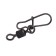 Twal with a fastener Namazu Pro Rolling Ribbed Swivel, Carbon, size 4. Test-43 kg