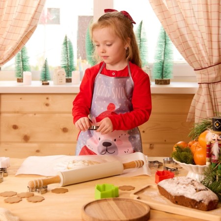Apron for children for creativity Ethel "Let it Snow", 49 x 39 cm, 100% p/e-1