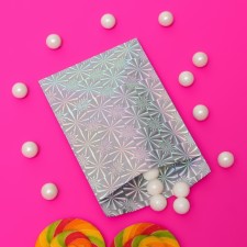 Пакет подарочный голографический с липкой лентой, "Калейдоскоп", 10x14+2 см