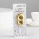 Candle in a cake on a “polyhedron” skewer, a number 8, 7 cm, gold