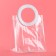 Gift package from PVC, white, 17 x 15 x 8 cm