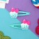 Invisibility for hair "Abel" (set 2 pcs) cake with a bow, 5 cm, green