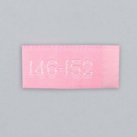 Textile strip "146-152", 5 x 1.1 cm, pink color-2