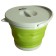 Folding bucket TRAMP TRC-127, silicone, with a lid, olive, 5l