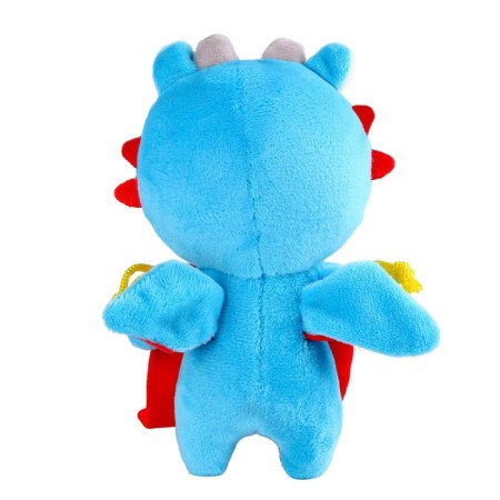 Soft "dragon" toy, blue, with a bag for sweets-3