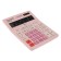 Large desktop calculator, 12-bit, Skainer SK-555PK, 2 power, 2 memory, 155 x 205 x 35 mm, pink