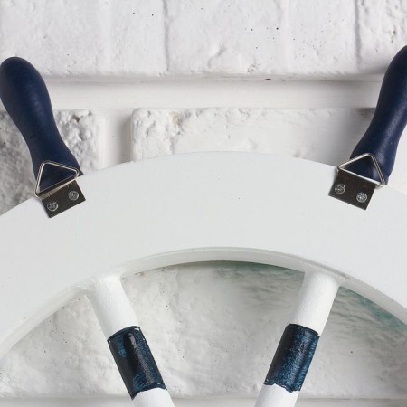 Interior hanger "helm", 3 hooks, white-blue, 45 x 28 x 5 cm-3