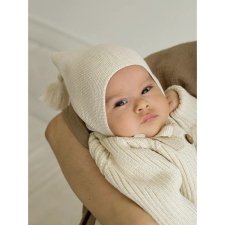 Hat with a brush children's amababy pure love Sweet, size 46-48 cm, milk color-2