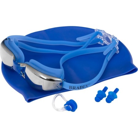 Bradex swimming set: hat+glasses+nasal clip+berushi for the pool-4