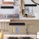 Suspended shelf, 6 hooks, 40 × 13.5 × 5.5 cm, black color, aluminum
