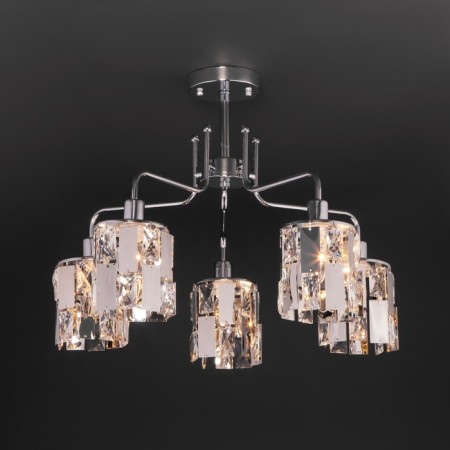 Scoppio chandelier, 5x60W E14, chromium color-1