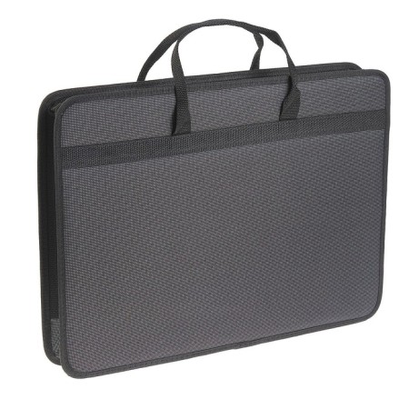 Folder for drawings and drawings A3, 485 x 348 mm, with handles, textile, 1c33 "Lyuban", gray-2