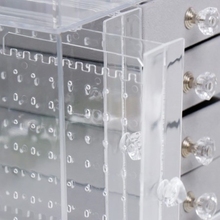 Casket for jewelry and cosmetics plastic "Transparency" 24x14.5x22.3 cm-4