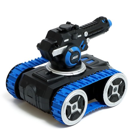 Radio controlled tank Moka shoots gel bullets, blue color-2
