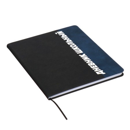 Universal diary for grades 1-11 "Font", firm cover of artificial leather, lies, 48 ​​sheets, black and blue-1