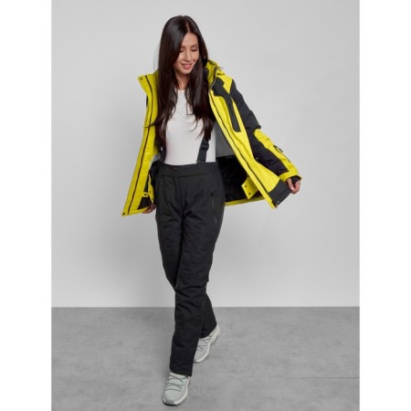 Ski jacket female, size 44, yellow color-9
