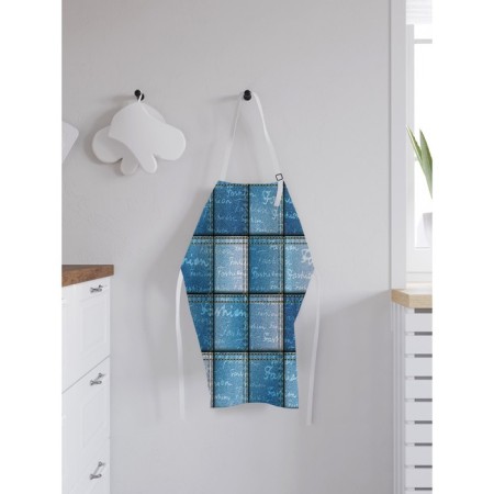 Apron kitchen with a photo print "Denim World", adjustable, size OS-1