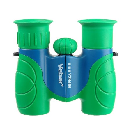 Children's binoculars VEBER "Eureka", 6 × 21, G / B, green / blue color-3
