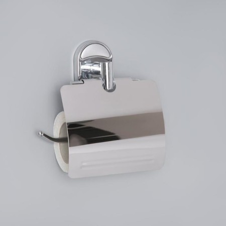 Holder for toilet paper with a lid, accoona a11205, color chrome