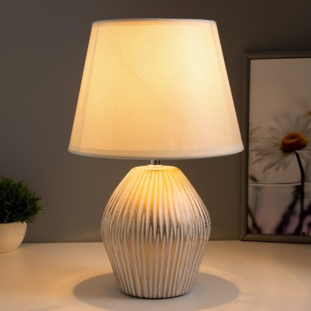 Table lamp 16615/1gy E14 40W white 22x22x35 cm Risalux-1