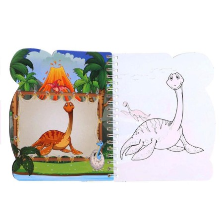 Book for drawing water "Dinosaurs", with a marker-2