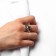 Ring Metal "Trend" is crumpled, wide, silver color, dimensionless
