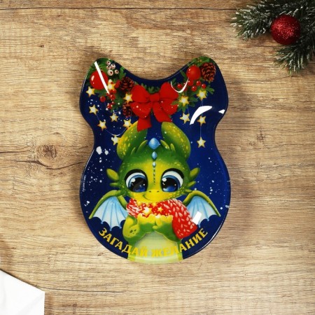 A plate in the shape of a bow “Make a desire”, 13.5x18 cm-1