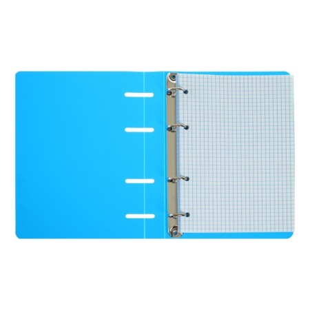 Notebook on rings A5 120 sheets in Calligrata cage is blue, plastic cover, offset unit-3