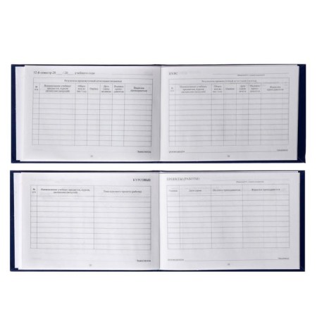 Counter book for secondary vocational education, 140 x 100 mm, calligrata, hard cover, boumvil, blue color-2