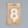 Candle in the Cake "Fine", number "8", pearl, 6.5 cm