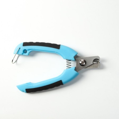 Small side claws with rounded rubber handles, a hole of 8 mm, black with blue-4