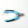Small side claws with rounded rubber handles, a hole of 8 mm, black with blue