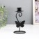 Summary Metal for 1 candle "Butterfly with a curl" d = 2 cm black 7x7x14 cm