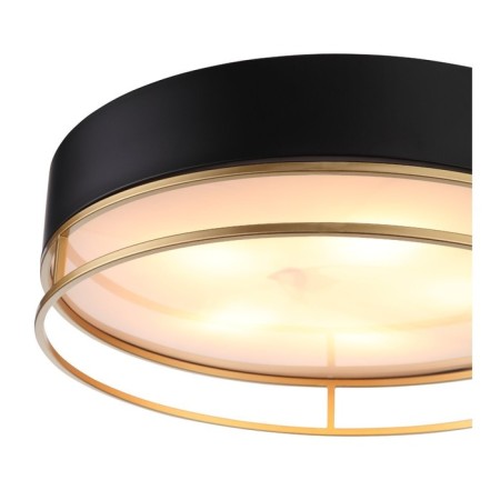 Ceiling lamp ST LUCE. SL1127.432.05. Chodo. 5x40 watts, E27, 60x60x18 cm, black color, matte gold-11