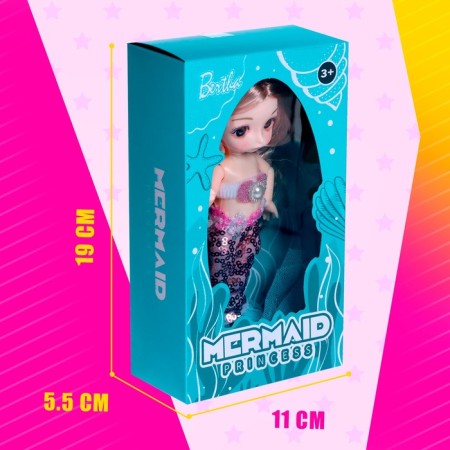 Fairy -tale hinge doll "Mermaid Kira", mix-4