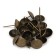 Tundra nails, decorative, 25x39 mm, bronze, 100 pcs