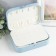 Casket leatherette for jewelry "Matte surface" Blue 16x11x5 cm