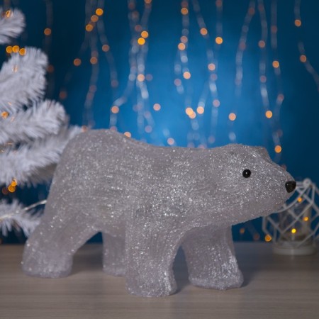 LED figure "Bear" 45 × 23 × 15 cm, acrylic, 40 led, 220 V, glow of white-1