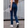Women's pants, size 46, blue, white color