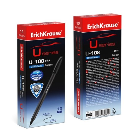 Ballic handle Erichkrause U-108 Original Stick, Node 1.0 mm, black ink black-2