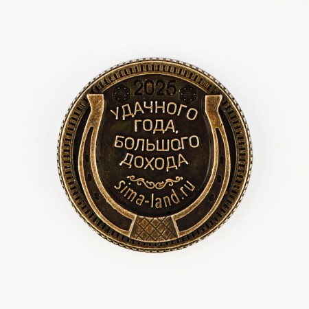Coin New Year's amulet "New Year: Fairytale year", Diam 2.5 cm-4