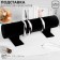 Tarter stand, phlock, 50 × 17.5 × 16.5 cm, d = 11 cm, black color