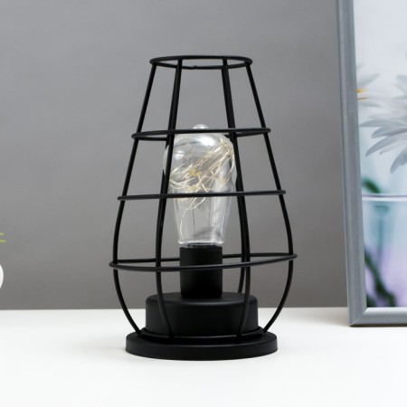 Nightlight "Light" LED from 3xaaa batteries Black 12x12x19 cm Risalux
